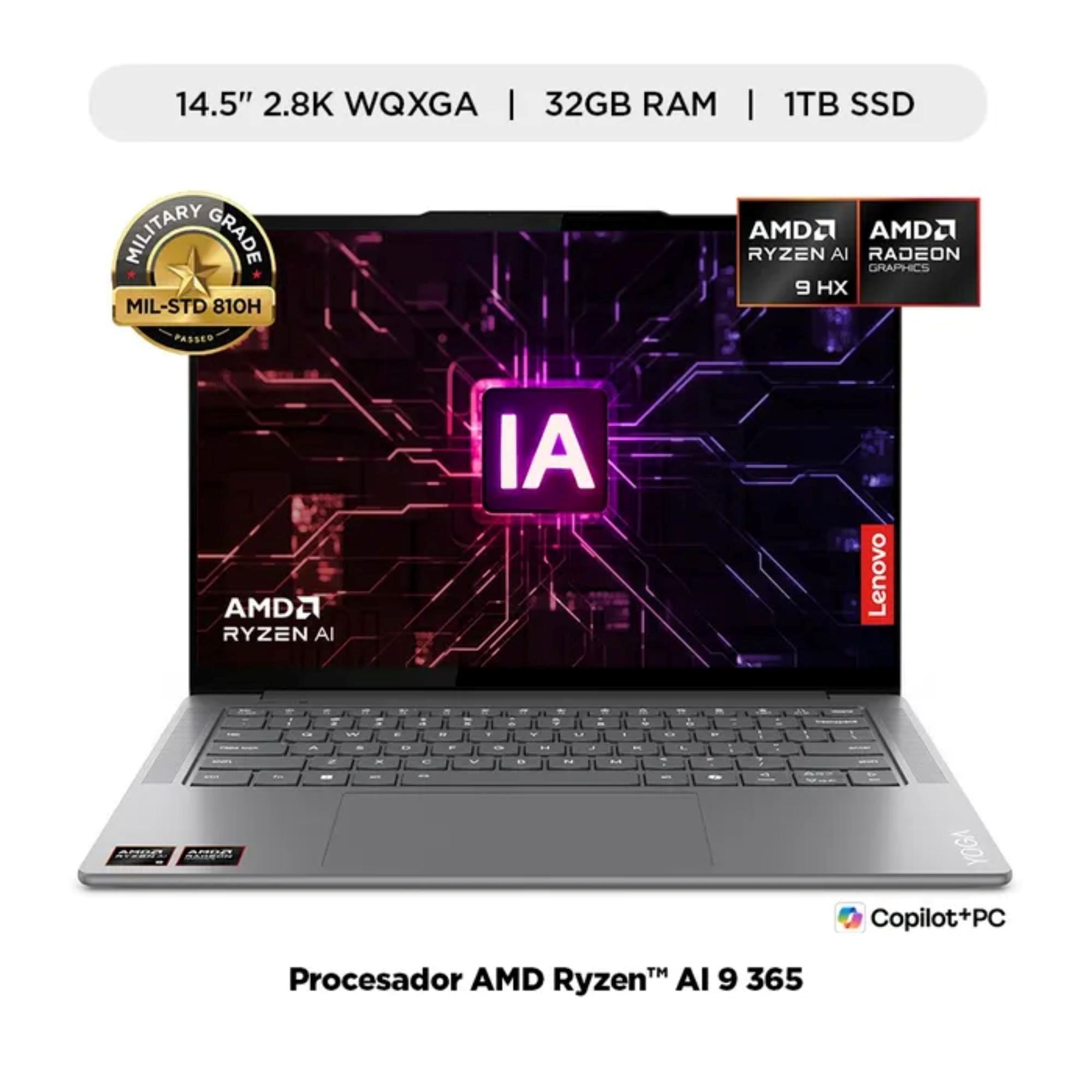 Laptop Lenovo Yoga Pro7 AMD Ryzen AI 9 365 32GB 1TB SSD 14.5" OLED 2,8K WQXGA+